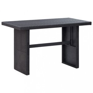 Záhradný stôl polyratan Dekorhome Čierna,Záhradný stôl polyratan Dekorhome Čierna