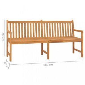 Záhradná lavica masívny teak Dekorhome 180 cm,Záhradná lavica masívny teak Dekorhome 180 cm