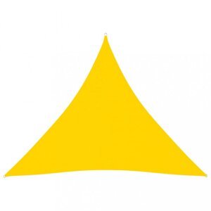 Tieniaca plachta trojuholníková 5 x 5 x 5 m oxfordská látka Dekorhome Žltá,Tieniaca plachta trojuholníková 5 x 5 x 5 m oxfordská látka Dekorhome Žltá