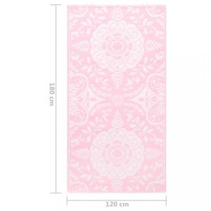 Vonkajší koberec ružová PP Dekorhome 120x180 cm,Vonkajší koberec ružová PP Dekorhome 120x180 cm
