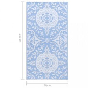 Vonkajší koberec PP modrá Dekorhome 80x150 cm,Vonkajší koberec PP modrá Dekorhome 80x150 cm