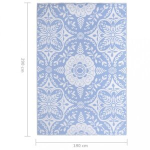 Vonkajší koberec PP modrá Dekorhome 190x290 cm,Vonkajší koberec PP modrá Dekorhome 190x290 cm