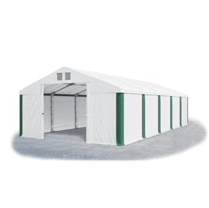 Garážový stan 5x6x2m strecha PVC 560g/m2 boky PVC 500g/m2 konštrukcia ZIMA Biela Biela Zelené,Garážový stan 5x6x2m strecha PVC 560g/m2 boky PVC 500g/m