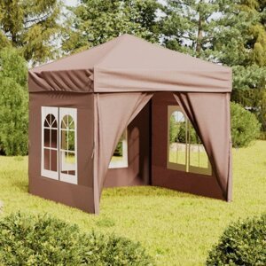 Party stan 2x2 m Dekorhome Sivohnedá taupe,Party stan 2x2 m Dekorhome Sivohnedá taupe