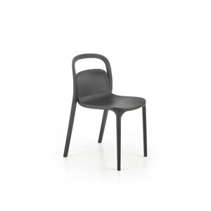 Stohovateľná jedálenská stolička K490 Čierna,Stohovateľná jedálenská stolička K490 Čierna