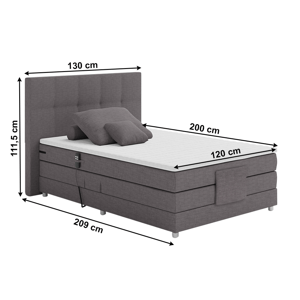 Elektrická polohovacia boxspringová posteľ ISLA 120 x 200 cm,Elektrická polohovacia boxspringová posteľ ISLA 120 x 200 cm