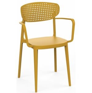 Jedálenská stolička AIRE ARMCHAIR Žltá,Jedálenská stolička AIRE ARMCHAIR Žltá
