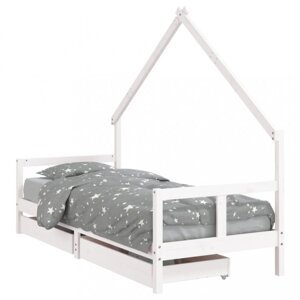 Detská domčeková posteľ so šuplíkmi Dekorhome 80 x 200 cm,Detská domčeková posteľ so šuplíkmi Dekorhome 80 x 200 cm