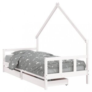 Detská domčeková posteľ so šuplíkmi Dekorhome 90 x 190 cm,Detská domčeková posteľ so šuplíkmi Dekorhome 90 x 190 cm