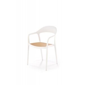Stohovateľná stolička K530 Biela,Stohovateľná stolička K530 Biela