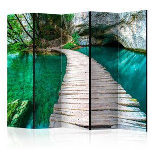 Paraván Emerald Lake Dekorhome 225x172 cm (5-dielny),Paraván Emerald Lake Dekorhome 225x172 cm (5-dielny)