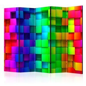 Paraván Colourful Cubes Dekorhome 225x172 cm (5-dielny),Paraván Colourful Cubes Dekorhome 225x172 cm (5-dielny)