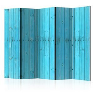 Paraván The Blue Boards Dekorhome 225x172 cm (5-dielny),Paraván The Blue Boards Dekorhome 225x172 cm (5-dielny)