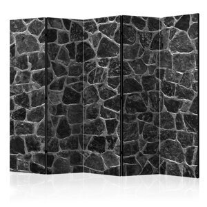 Paraván Black Stones Dekorhome 225x172 cm (5-dielny),Paraván Black Stones Dekorhome 225x172 cm (5-dielny)