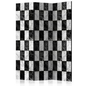 Paraván Checker Dekorhome 135x172 cm (3-dielny),Paraván Checker Dekorhome 135x172 cm (3-dielny)