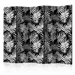 Paraván Black and White Jungle Dekorhome 225x172 cm (5-dielny),Paraván Black and White Jungle Dekorhome 225x172 cm (5-dielny)
