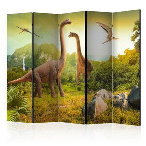 Paraván Dinosaurs Dekorhome 225x172 cm (5-dielny),Paraván Dinosaurs Dekorhome 225x172 cm (5-dielny)