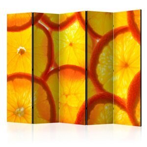 Paraván Orange slices Dekorhome 225x172 cm (5-dielny),Paraván Orange slices Dekorhome 225x172 cm (5-dielny)