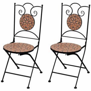 Záhradná skladacia stolička 2 ks Tehlová,Záhradná skladacia stolička 2 ks Tehlová