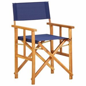 Režisérska stolička akáciové drevo Dekorhome Modrá,Režisérska stolička akáciové drevo Dekorhome Modrá