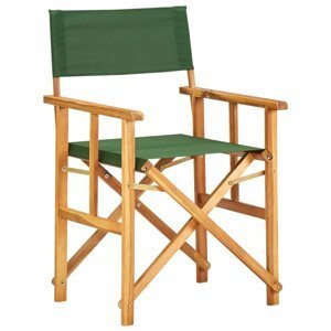 Režisérska stolička akáciové drevo Dekorhome Zelená,Režisérska stolička akáciové drevo Dekorhome Zelená