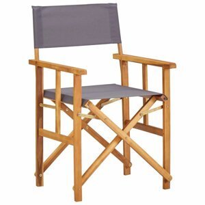 Režisérska stolička akáciové drevo Dekorhome Sivá,Režisérska stolička akáciové drevo Dekorhome Sivá