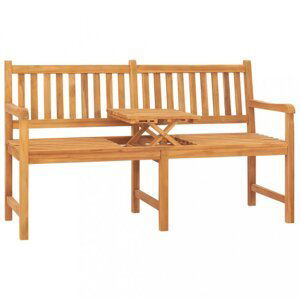 Záhradná lavica so stolíkom 150 cm teakové drevo Dekorhome,Záhradná lavica so stolíkom 150 cm teakové drevo Dekorhome