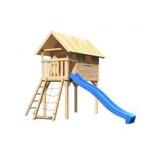 Detská hracia veža so šmýkačkou Dekorhome Modrá,Detská hracia veža so šmýkačkou Dekorhome Modrá