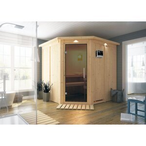 Interiérová fínska sauna 196 x 196 cm Dekorhome,Interiérová fínska sauna 196 x 196 cm Dekorhome