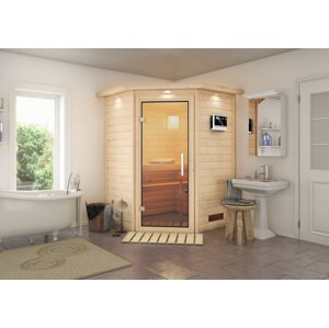 Interiérová fínska sauna 146 x 146 cm Dekorhome,Interiérová fínska sauna 146 x 146 cm Dekorhome