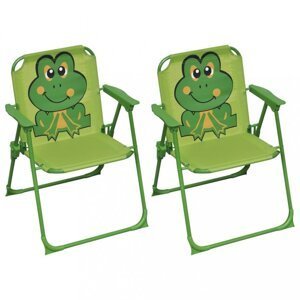 Detské záhradné stoličky 2 ks Dekorhome Zelená,Detské záhradné stoličky 2 ks Dekorhome Zelená