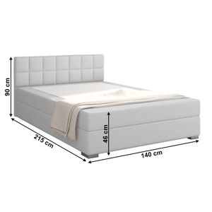Boxspringová posteľ FERATA KOMFORT 140 x 200 cm,Boxspringová posteľ FERATA KOMFORT 140 x 200 cm