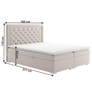 Boxspringová posteľ DORMAN 160 x 200 cm,Boxspringová posteľ DORMAN 160 x 200 cm