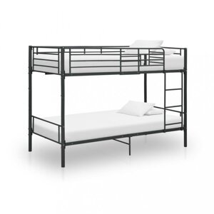 Poschodová posteľ 90x200 cm kov Dekorhome Čierna,Poschodová posteľ 90x200 cm kov Dekorhome Čierna