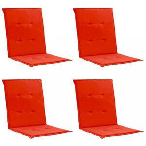 Vodeodolné podušky na záhradné stoličky 4 ks Dekorhome Červená,Vodeodolné podušky na záhradné stoličky 4 ks Dekorhome Červená
