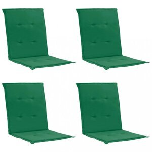 Vodeodolné podušky na záhradné stoličky 4 ks Dekorhome Zelená,Vodeodolné podušky na záhradné stoličky 4 ks Dekorhome Zelená
