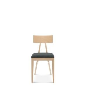FAMEG Akka - A-0336 - jedálenská stolička Farba dreva: buk štandard, Čalúnenie: koža L1