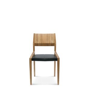 FAMEG Arcos - A-1403 - jedálenská stolička Farba dreva: dub premium, Čalúnenie: koža L1
