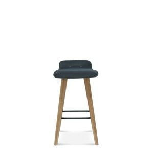 FAMEG Cleo - BST-1603 - barová stolička Farba dreva: dub štandard, Čalúnenie: koža L1