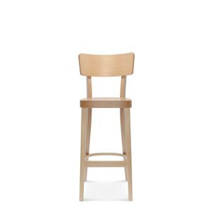 FAMEG Solid - BST-9449 - barová stolička Farba dreva: dub štandard, Čalúnenie: koža L1