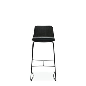 FAMEG Hips - BSTM-1802 - barová stolička Farba dreva: dub premium, Čalúnenie: koža L2