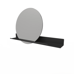 FINK London zrkadlo - L (polica 97 cm / zrkadlo 60 cm) FARBA: čierna