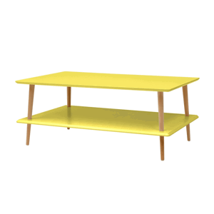 RAGABA Koro konferenčný stôl s nízkou policou FARBA: žltá