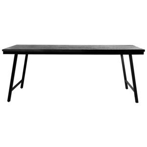 BAZAR BIZAR The Herringbone Market Table - Black - 200 cm trhový stôl