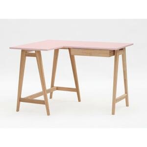 RAGABA Luka rohový písací stôl ľavý FARBA: ružová
