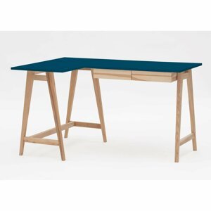 RAGABA Luka rohový písací stôl ľavý FARBA: petrolejová modrá