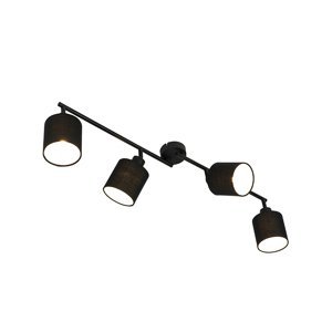 Moderné stropné svietidlo čierne 89,5 cm 4-svetelné nastaviteľné - Hetta