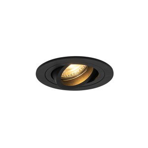 Moderné zápustné bodové svietidlo čierne - Rondoo