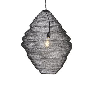 Orientálna závesná lampa čierna 60 cm - Nidum