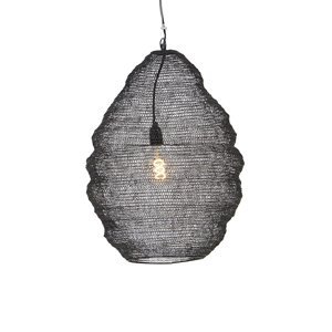 Orientálna závesná lampa čierna 45 cm - Nidum
